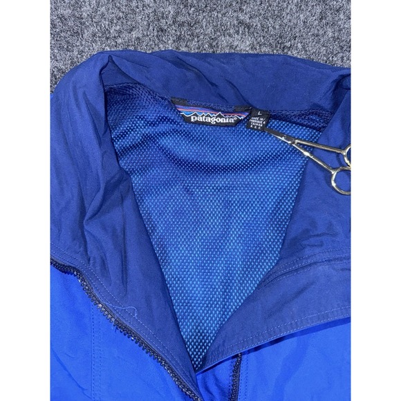 Patagonia Vintage Anorak Pullover Jacket Blue Half Zip Nylon Windbreaker Men's L - Picture 5 of 8